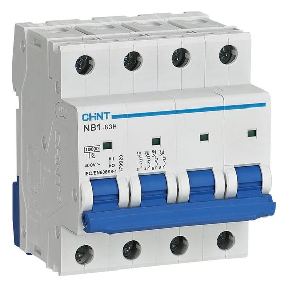 Автоматический выключатель NB1-63H 4P 3A 10кА х-ка B Chint