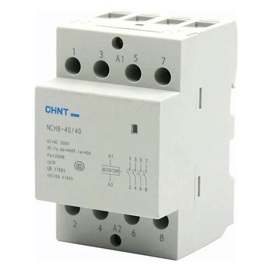 Контактор модульный NCH8-40/40 40A 4НО AC24В, 50Гц Chint