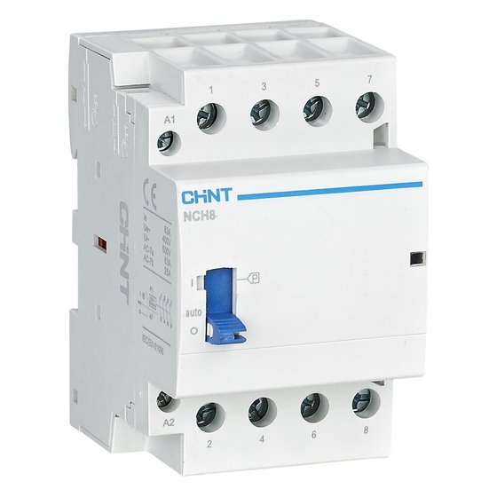 Контактор модульный с ручн. упр. NCH8-25M/31 AC24В 50/60Гц Chint