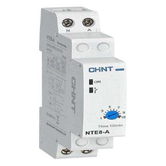 Реле времени NTE8-10B (задержка времени включения) 1-10с, 1НО, DC24В Chint