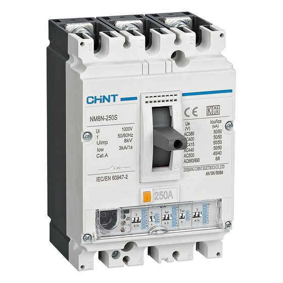 Автоматический выключатель защиты двигателя NM8N-630R ENM 250А 150кА 3P Chint