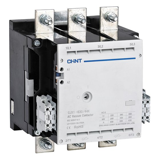 Контактор вакуумный CJX1-630/44K 630А(АС3) 4НО+4НЗ AC/DC 110В 50/60Гц Chint