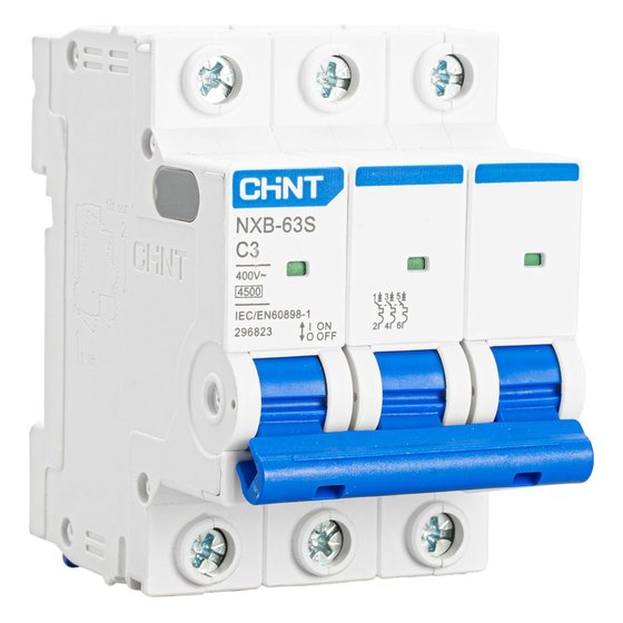 Автоматический выключатель NXB-63S 3P 3А 4.5kA х-ка C Chint