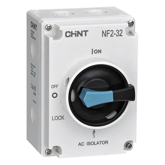 Выключатель-разъединитель реверсивный NF2-100/HHRIM2 3P 100А со станд. ручкой на DIN-рейку или Chint