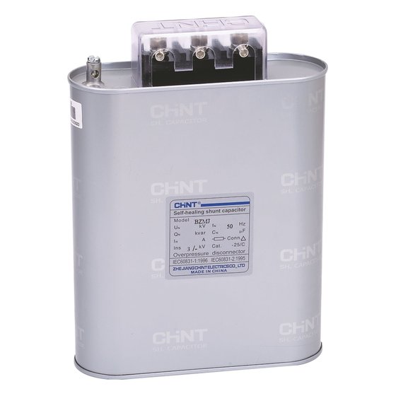 Трехфазный конденсатор BZMJ 0.45-10-3 АС450 В, 10 кВАр Chint