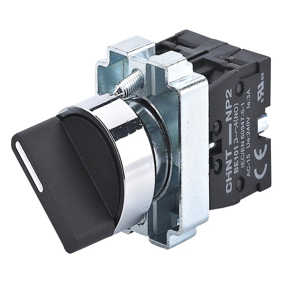 Переключатель NP2-BD24, 2 положения фиксацией, 2НЗ IP40 Chint