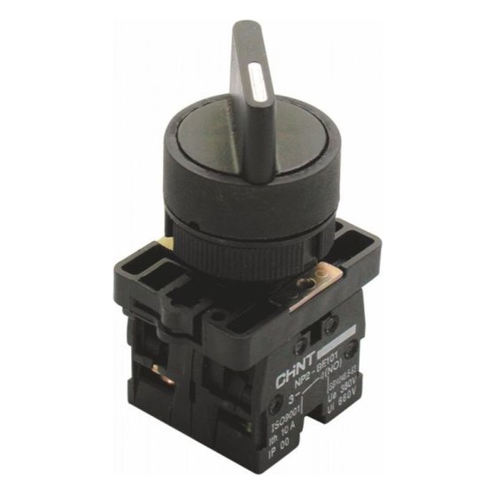 Переключатель NP2-ED24, 2 положения фиксацией, 2НЗ, IP40 Chint