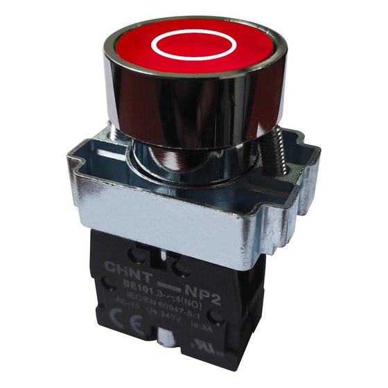 Кнопка управления NP2-BA4322 маркировкой, 1НЗ, IP40 Chint